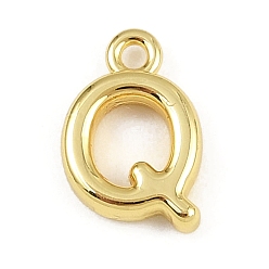 Letter Q 304 Edelstahl Reize, Gestell, langlebig überzogen, golden, Buchstaben q, 9.5x6.5x2 mm, Bohrung: 1.2 mm