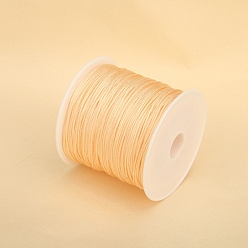 PeachPuff 50M Nylon Thread, Chinese Knot Cord, for Jewelry Making, PeachPuff, 0.8mm, about 54.68 Yards(50m)/Roll