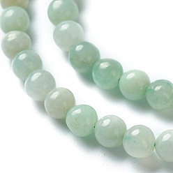 Jadeite Natural Jadeite Beads Strands, Round, Grade A, 4mm, Hole: 0.7mm, about 90pcs/strand, 15.75 inch(40cm)