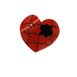 Красный Заколки для волос из ацетата целлюлозы в форме сердца, аксессуары для волос для женщин и девочек, красные, 62x57 мм