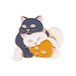 xz4990 Adorable Cat Cartoon Enamel Pin for Versatile Backpack - Unique and Creative Layered Design!