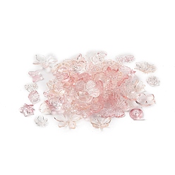 Розовый Набор для поиска ювелирных изделий в стиле барокко своими руками, включая прозрачные акриловые подвески с градиентом и бусины, разнообразные, туманная роза, 9~40x10~33x3~12 мм, отверстие : 1~3 мм, 1111 шт / 500 г