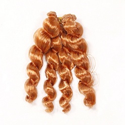 Chocolate Imitated Mohair Long Curly Hairstyle Doll Wig Hair, for DIY Girl BJD Makings Accessories, Chocolate, 5.91~39.37 inch(150~1000mm)