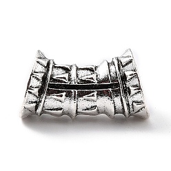 Antique Silver Tibetan Style Alloy Beads, Tube, Antique Silver, 22.5x12x11mm, Hole: 7mm