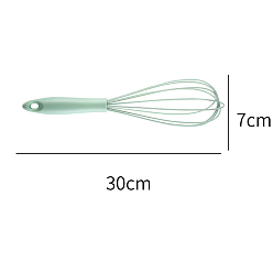 Светло-зеленый 430 взбиватель яиц из нержавеющей стали, с пластиковой ручкой, инструмент для выпечки своими руками, светло-зеленый, 300x70 мм