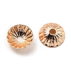 Real Rose Gold Plated Rack Plating Brass Bead Cone, Long-Lasting Plated, Flower, Lead Free & Cadmium Free, Apetalous, Real Rose Gold Plated, 4.5x1.5mm, Hole: 1mm