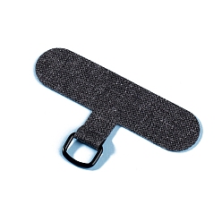 Gray Oxford Cloth Mobile Phone Lanyard Patch, Phone Strap Connector Replacement Part Tether Tab for Cell Phone Safety, Gray, 6x1.5x0.065~0.07cm, Inner Diameter: 0.7x0.9cm