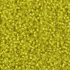 (32F) Matte Silver Lined Lemon TOHO Round Seed Beads, Japanese Seed Beads, (32F) Matte Silver Lined Lemon, 11/0, 2.2mm, Hole: 0.8mm, about 5555pcs/50g