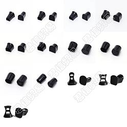 Черный 13 пары 13 стиль ПВХ высокие каблуки стопперы протектор, нескользящий носимый чехол для пятки, ударопрочные аксессуары, чёрные, 16~28.5x12~23.5x12~24 мм, 1 пара / стиль