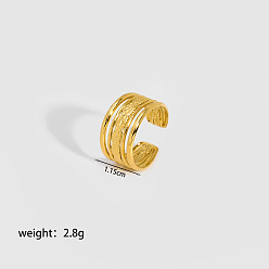 Золотой Кольцо в стиле ретро-винтаж во французском стиле, женская мода 304 манжеты из нержавеющей стали, золотые