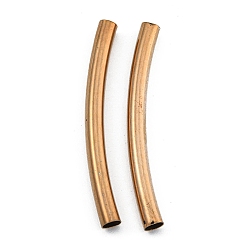 Light Gold Бисера латунной трубки, изогнутые, золотой свет, 4x41 мм