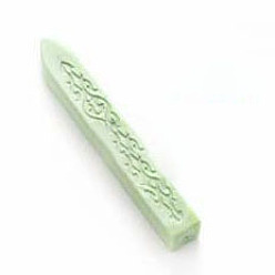 Бледно-Зеленый Diy наборы штампов с восковой печатью, сургучные палочки, без фитилей, с ложкой из нержавеющей стали, свеча, бледно-зеленый, 90x11x11 мм