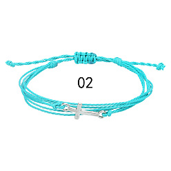 2 Waterproof Wax Bracelet for Friendship, Couples and Beach Surfing Jewelry