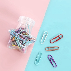 Разноцветный Металлический каркас зажимы для полой проволоки, офисные принадлежности, красочный, 28x7 мм