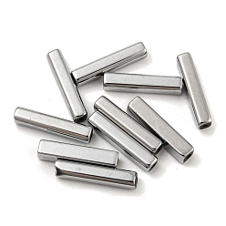 Silver Electroplate Glass Beads, Faceted, Rectangle, Silver, 19.5~20x4x4mm, Hole: 1mm