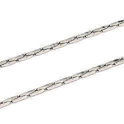 Stainless Steel Color 304 Stainless Steel Cardano Chains, Unwelded, Stainless Steel Color, 1x0.5mm