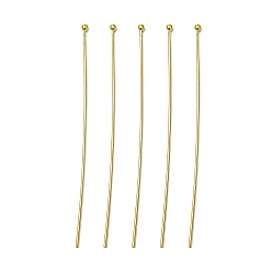 Золотой Контакты латунь шаровой головкой, золотые, размер: толщина около 0.7 мм (калибр 21), 60 мм длиной, Руководитель: 1.8 mm