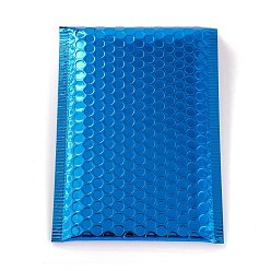 Dodger Blue Matte Film Package Bags, Bubble Mailer, Padded Envelopes, Rectangle, Dodger Blue, 24x15x0.6cm