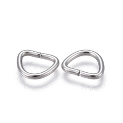 Stainless Steel Color 304 Stainless Steel D Rings, Buckle Clasps, For Webbing, Strapping Bags, Garment Accessories Findings, D Clasps, Stainless Steel Color, 7.5x9.5x1mm