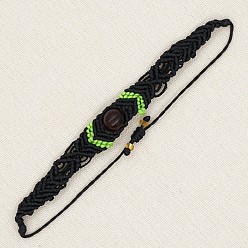 X-B210003F Handmade Ethnic Style Bracelet with Natural Stone Beads - Retro and Unique