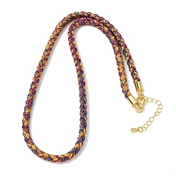 Red 5M Braided Chinlon Cord Bracelets, with Brass Findings, Red, 17.48~17.91x0.20 inch(44.4~45.5x0.5cm)