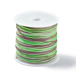 Spring Green 50M Segment Dyed Nylon Chinese Knotting Cord, for DIY Jewelry Making, Spring Green, 0.8mm, about 54.68 Yards(50m)/Roll