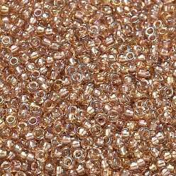 (RR3521) Fancy Lined Blush Миюки круглые бусины рокайль, японский бисер, (rr 3521) причудливые румяна на подкладке, 11/0, 2x1.3 мм, отверстие : 0.8 мм, Около 5500 шт / 50 г