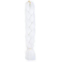 White Long Single Color Jumbo Braid Hair Extensions for African Style - High Temperature Synthetic Fiber