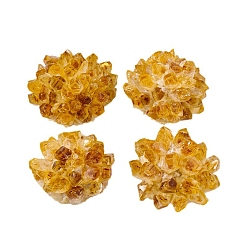 Gold Natural Yellow Crystal Cluster Decoration, Home Demagnetizing Energy Stone Decorative Ornaments, Gold, 70~95mm