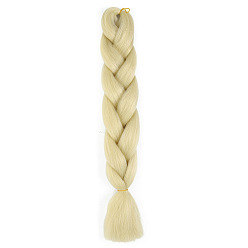 Light Yellow Long Single Color Jumbo Braid Hair Extensions for African Style - High Temperature Synthetic Fiber