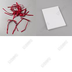 Красный 50шт. полиэстеровые бантики для украшения вечеринки, красные, 130~135x80~85x2 мм