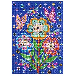 Flower DIY Diamond Painting Kit, Including Resin Rhinestones Bag, Diamond Sticky Pen, Tray Plate and Glue Clay, Flower, 400x300mm