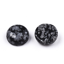 Snowflake Obsidian Natural Snowflake Obsidian Cabochons, Half Round/Dome, 8x3~4mm