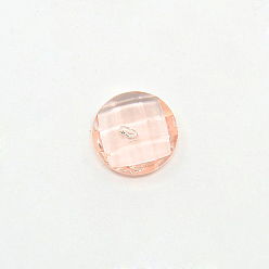 PeachPuff Golden Tone Brass Glass Teardrop Links connectors, PeachPuff, 21x11x5mm, Hole: 2mm