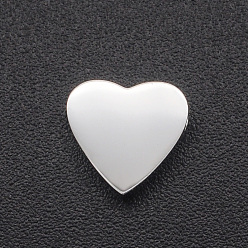 Stainless Steel Color 201 Stainless Steel Charms, for Simple Necklaces Making, Stamping Blank Tag, Laser Cut, Heart, Stainless Steel Color, 7.5x8x3mm, Hole: 1.6mm