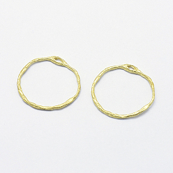 Raw(Unplated) Brass Pendants, Lead Free & Cadmium Free & Nickel Free, Ring, Raw(Unplated), 20x21x1mm, Hole: 1x2mm