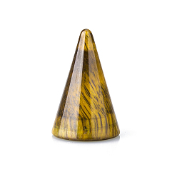 Tiger Eye Natural Tiger Eye Conical Orgonite Energy Generators, Cone Reiki Stone for Energy Balancing Meditation Therapy, 25x40mm