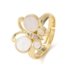 Белый Латунные микро проложить пальцев кольца кубического циркония, бабочка, cmолой, реальный 18 k позолоченный, долговечный, без кадмия и без свинца, стойки покрытие, белые, размер США 7 (17.3 мм)