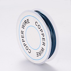 Steel Blue Round Craft Copper Wire, Steel Blue, 18 Gauge, 1mm, about 8.2 Feet(2.5m)/roll