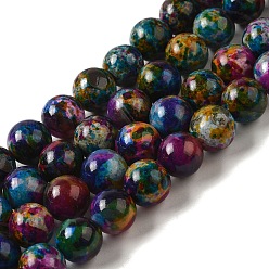 (52) Непрозрачная лаванда Природный агат бисер нитей, окрашенная и подогревом, круглые, разноцветные, 10 мм, отверстие : 1.2 мм, около 38 шт / нитка, 14.96'' (38 см)