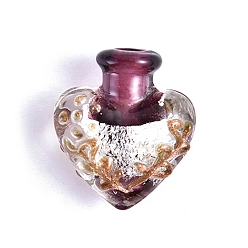 Brown Heart Shape Empty Handmade Perfume Bottles, Aromatherapy Fragrance Essential Oil Diffuser Bottle, Brown, 2.5x2.7cm