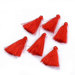 Red Polyester Tassel Pendant Decorations, Red, 30~35mm