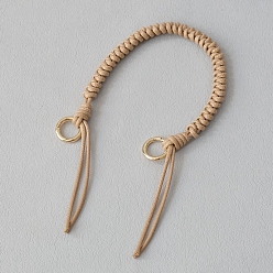 (932FM) Темно-синий аква-матовый с подкладкой Ручки для сумок из плетеного полиэфирного шнура, с поворотными застежками сплава, аксессуары для замены ручки сумки, золотой свет, темно-золотистые, 350x13.5x10.5 мм