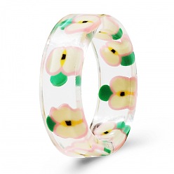 5342310 Transparent Fruit Resin Ring for Women - Summer Fruits Joint Open Ring