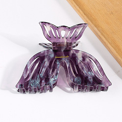 Фиолетовый Зажим для волос, Заколка для волос с хвостиком из ацетата целлюлозы для девочек и женщин, фиолетовые, 76x105x50 мм