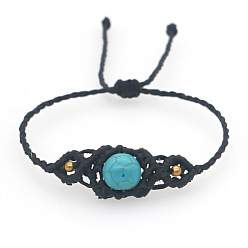 X-B210022A Браслет ручной работы в этническом стиле с бусинами из натурального камня - ретро и уникально