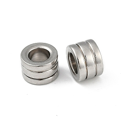 Нержавеющая Сталь Цвет Антикоррозийные 202 шарики из нержавеющей стали, гофрированная колонна, цвет нержавеющей стали, 12x8 мм, отверстие : 6.5 мм