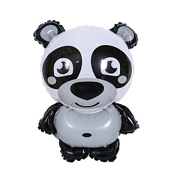 Panda Aluminum Balloons, for Festive Party Decorations, Animal Theme Pattrn, Panda Pattern, 620x440mm