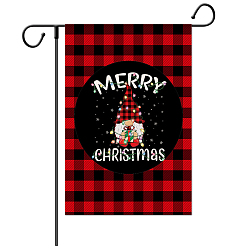 Gnome Garden Flag for Christmas, Double Sided Burlap House Flags, for Home Garden Yard Office Decorations, Gnome, 470x320mm