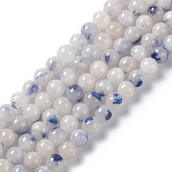 Dumortiérite Brins de perles rondes en dumortiérite naturelle bleu blanc, 6mm, Trou: 0.8mm, Environ 67 pcs/chapelet, 15.63'' (39.7 cm)